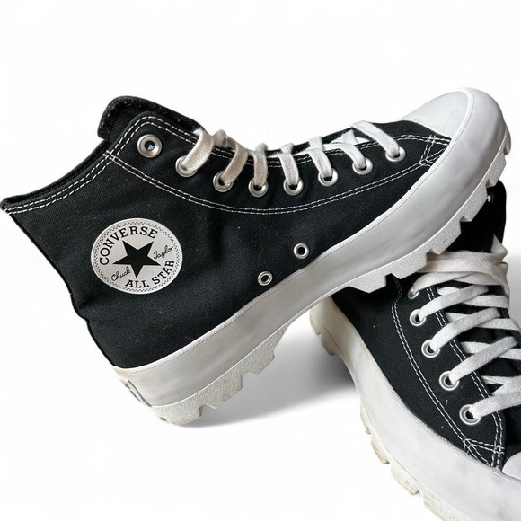 Converse Chuck Taylor All Star Hi Lugged – W 10, Black/White, Lightly Worn - Picture 3 of 9